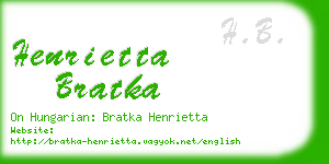 henrietta bratka business card